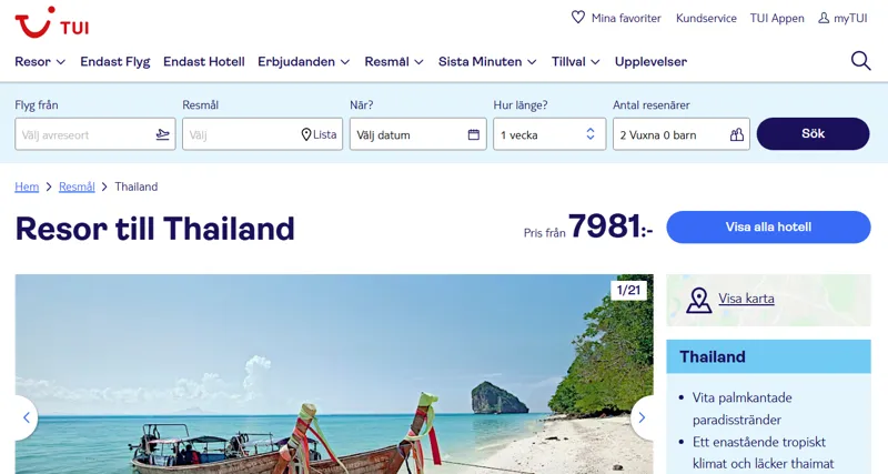 Tui Thailand sista minuten