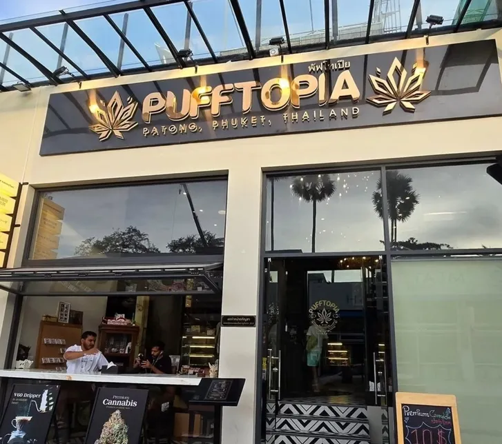 En cannabisbutik i Phuket