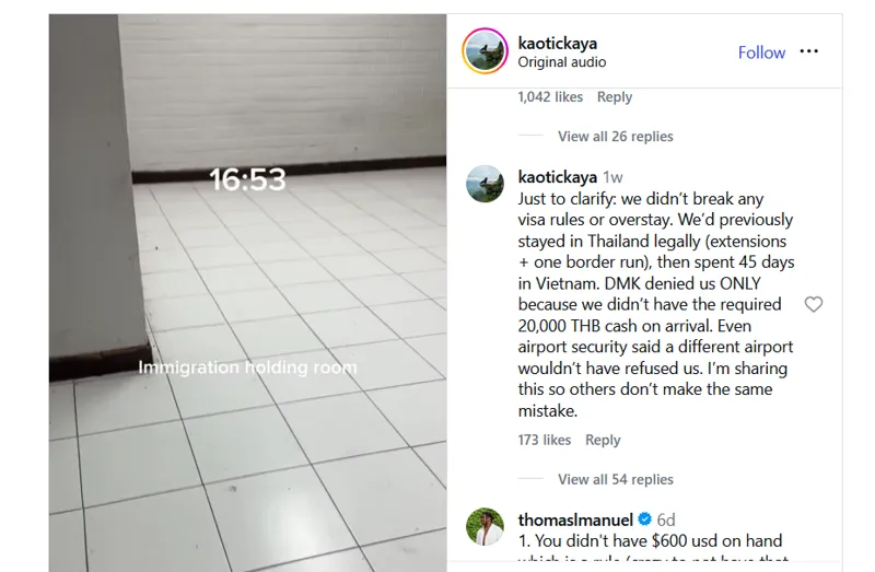 Vad händer om du blir avvisad från Thailand