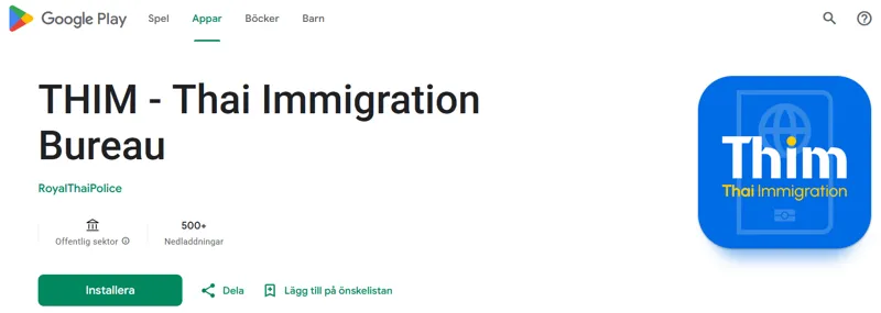 THIM appen i Google Play butiken