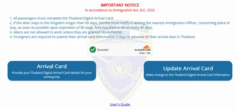 Thailand Digital Arrival Card (TDAC)